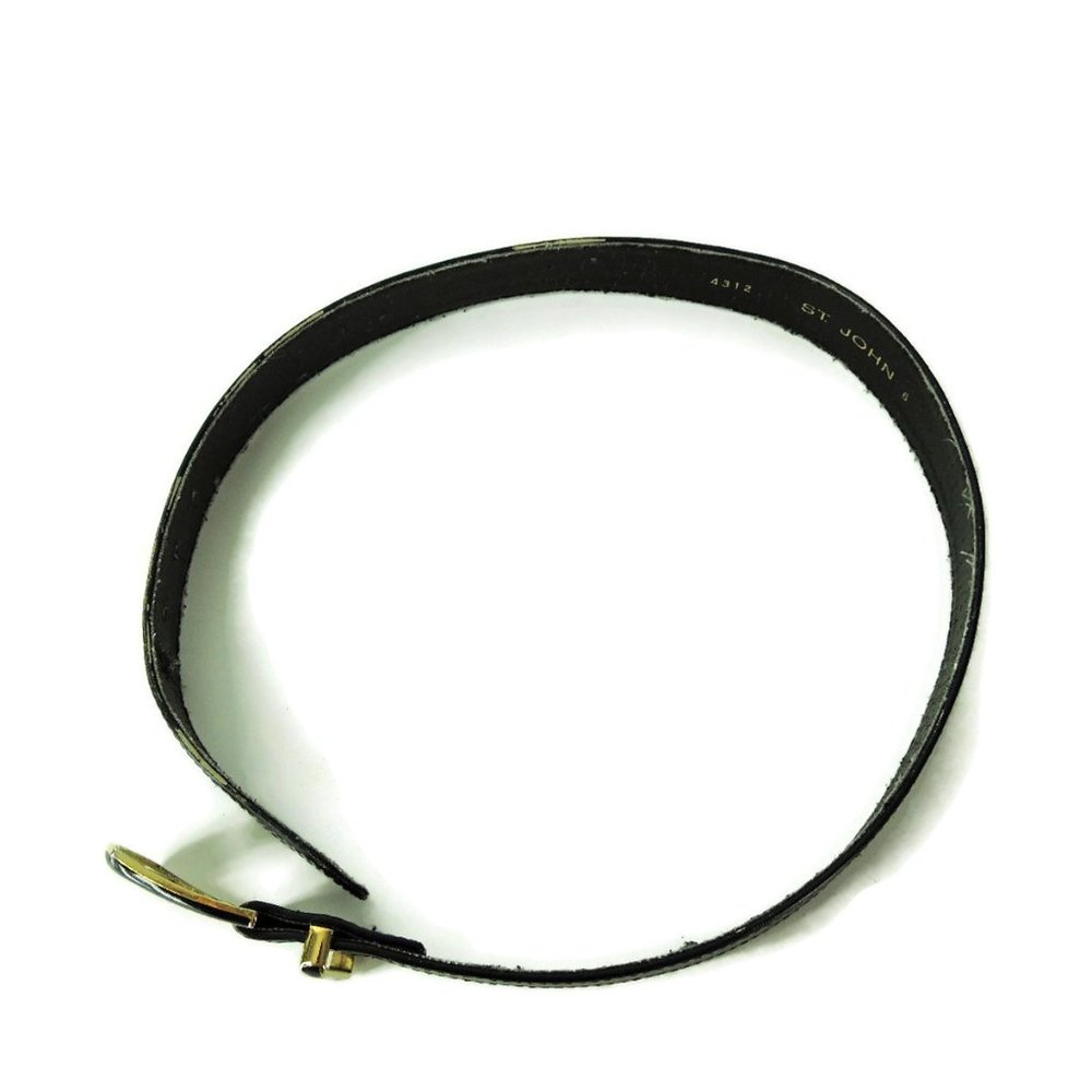St. John size 6 Belt navy blue with enamel buckle - Picture 5 of 8